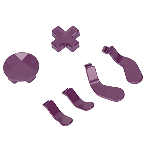 Für Xbox One Elite Series 2 Controller Metall-Ersatzteile, Einschließlich 4 Trigger Paddles und 2 Austauschbare D-Pads Cross Key Edelstahl(Violett) von ciciglow