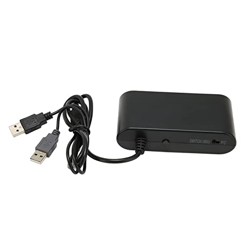 ciciglow Gamecontroller Adapter, 3 in 1 GC Controller Adapter mit Turobo Funktion 4 Ports für Switch, Wii U, PC von ciciglow