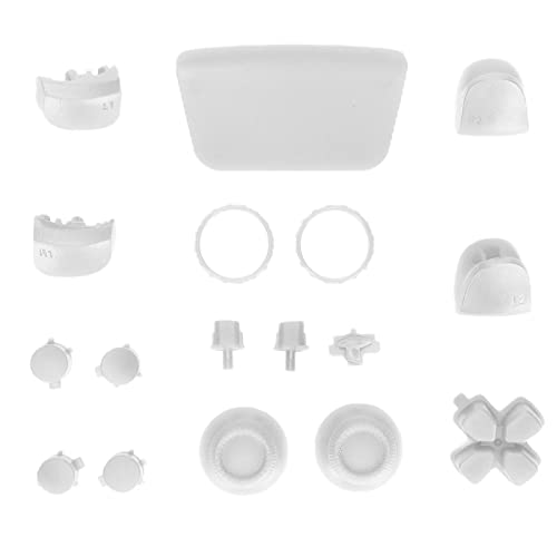 Game Controller Tasten, ABS L2 R2 Full Buttons Set Ersatz, Button Repair Kit Ersatztasten Fit für Controller(Weiß) von ciciglow