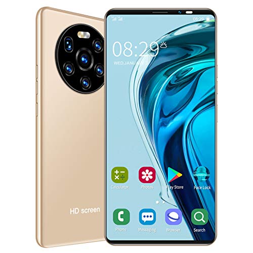 Handy, LANDVO mate40 pro 5,45-Zoll-HD-Bildschirmtelefon Dual Card Dual-Standby-System 128 GB Dual Card Dual-Standby-System High-Definition-Kamera (Golden) von ciciglow