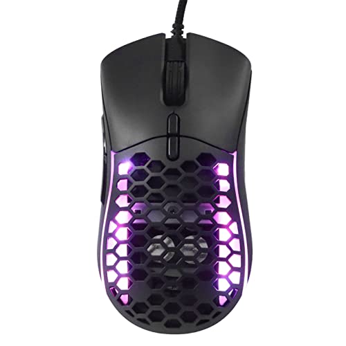 Kabelgebundene RGB-Gaming-Maus, RGB-Spektrum mit Hintergrundbeleuchtung, 12800 DPI, 13 Hintergrundbeleuchtungsmodi, Design mit Freiem Gewicht, Ergonomische Gaming-Maus für Computer Zum Spielen von ciciglow