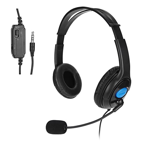 Kabelgebundenes Gaming-Headset, 120° Einstellbarer Stereo-Surround-Gaming-Kopfhörer, Lautstärkeregler, Geräuschunterdrückung, Spielkopfhörer mit Mikrofon, 3,5-mm-Stecker für PS4/PC/Xbox One/PSP/Laptop von ciciglow