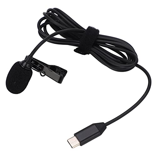 Kabelgebundenes Lavalier-Ansteckmikrofon, Tpye C Clip On Mic Omnidirektionales Mikrofon für ONE X2 X3 für YouTube-Aufnahmen von Podcasting-Gaming-Interviews von ciciglow