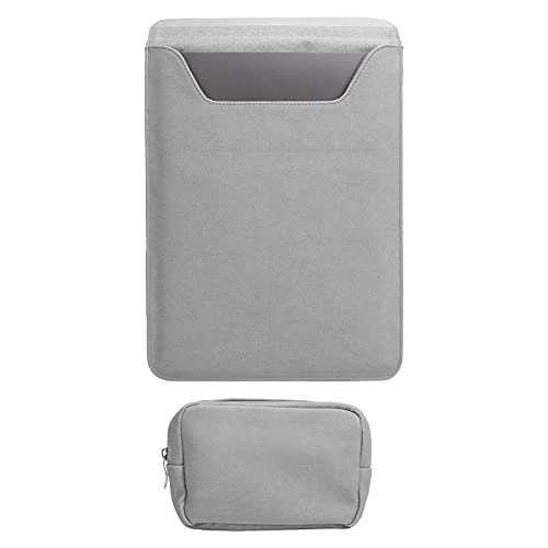 Laptoptasche, 13,3 Zoll PU Leder Laptop Schutz Aufbewahrungstasche, Laptoptasche mit Stromquelle Tasche Fit für IOS Air/Pro(Grau) von ciciglow