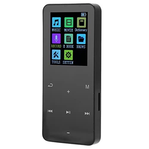 MP3-Player, Tragbarer Digitaler Musik-Player mit Bluetooth 5.0, Schlanker Klassiker, HD-Lautsprecher, LCD-Bildschirm, Verlustfreier Musik-Player für Sportliches Laufen von ciciglow