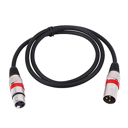 Mikrofonkabel, 3Pin XLR-Kabel Stecker auf Buchse M/F Audiokabel Abgeschirmtes Kabel für Mikrofonmischer mit Impedanzsymmetrischen Leitungen(1M) von ciciglow