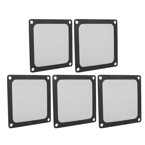 PC-Gehäuse-Staubnetzfilter, 5 Stück, 80 X 80 Mm, Computer-Lüfter, Staubfilter, Netz, Magnetischer Rahmen, Staubdichte Filterabdeckung, Grills, Schwarz von ciciglow