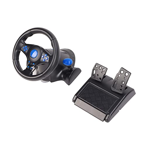 PC Racing Wheel, 180-Grad-Universal-USB-Auto-Sim-Rennlenkrad mit Pedalen, Wheel Gaming Racing Wheel für PS4 PC von ciciglow