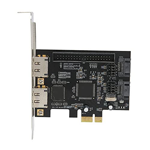 PCI-E-Netzwerkkarte, Ethernet-Adapterkarte PCIe zu SATA ESATA IDE PCB Netzwerkkonverter Computerhardware mit Treiber-CD von ciciglow