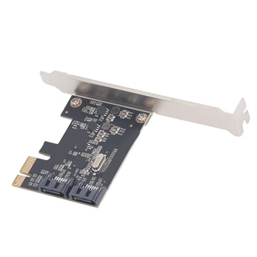 PCI E zu SATA Controller Karte, TXB116 JMS582 PCIE3.1x1 zu 2 Port SATA3.2 Erweiterungskarte 6 Gbit/s Adapterkarte für Computer von ciciglow