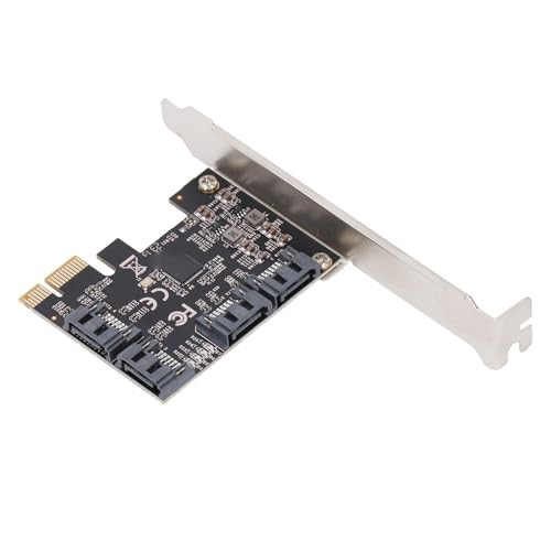 PCI E zu SATA Controller Karte, TXB183 ASM1064 PCIE3.1x1 zu 4 Port SATA3 Erweiterungskarte 6 Gbit/s Adapterkarte für Computer von ciciglow