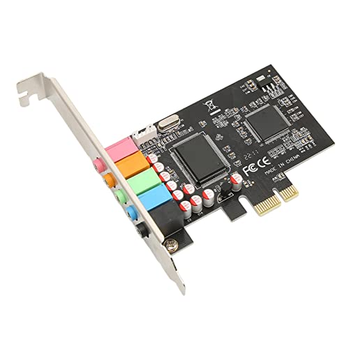 PCI-Soundkarte, PCIE 5.1-Computer-Soundkarte, 6-Kanal-Surround-Sound, 24 Bit, 48 kHz, Interne Soundkarte mit PCI-Express-Schnittstelle für Karaoke-Heimkino-3D-Spiele von ciciglow