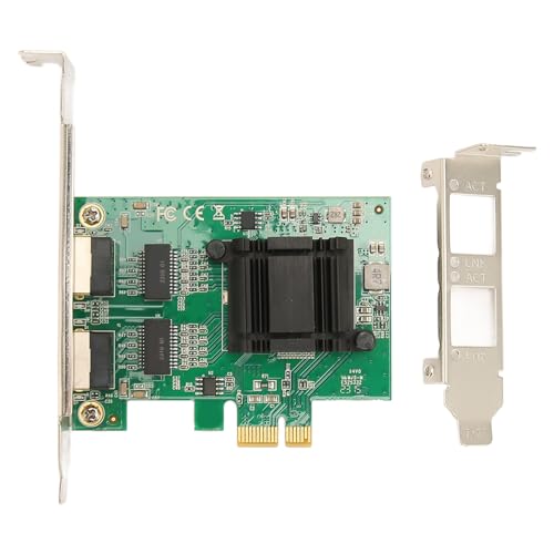 PCIe-Netzwerkadapter, TXA108 82571 10/100/1000 Mbit/s Gigabit-Ethernet-PCI-Express-PCI-E-Netzwerkkarte Dual-Port-RJ45-Gigabit-LAN-Netzwerkkarte für Desktop-PC von ciciglow