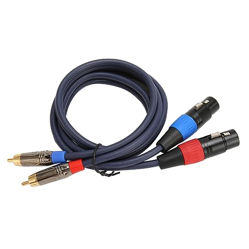 Professionelles 24K Vergoldetes Stecker-Dual-XLR-auf-Cinch-Kabel, HiFi-Soundkabel für Studio- oder Live-Auftritte (1 m / 3,3 Fuß) von ciciglow