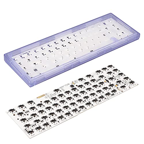 RGB Modular DIY Mechanisches Tastatur-Kit, 67 Tasten Hot Swap Wired Switch, Unterstützung für 5-Pin-3-Pin-Schalter, RGB Hot Swap-fähiges Benutzerdefiniertes DIY-Kit für Tastatur(Lila) von ciciglow