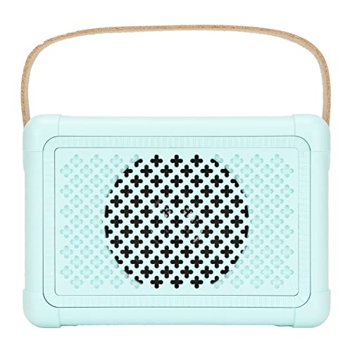 Retro-Bluetooth-Lautsprecher, Tragbarer Bluetooth-Retro-Lautsprecher, Vintage-Radio, UKW-Radio mit Lauter Lautstärke, Starker Bassverstärkung, Kabelloser Bluetooth 5.0-Verbindung, TF-Karte,(Blau) von ciciglow