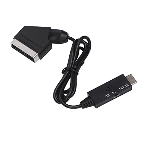 Scart-auf-HDMI-Adapter, Full-HD-Videokonverter Unterstützt 720P 1080P Umschalten von Scart auf HD-Multimedia-Schnittstellenadapter für Xbox DVD-Set-Top-Box von ciciglow