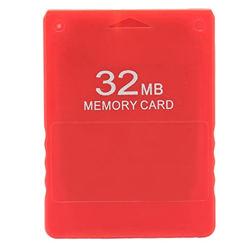 Speicherkarte für PS2, 32 MB Hochgeschwindigkeits-Spielspeicherkarte Plug and Play FMCB1.966 Externe Datenkarte für Playstation 2 PS2-Spielekonsole(rot) von ciciglow