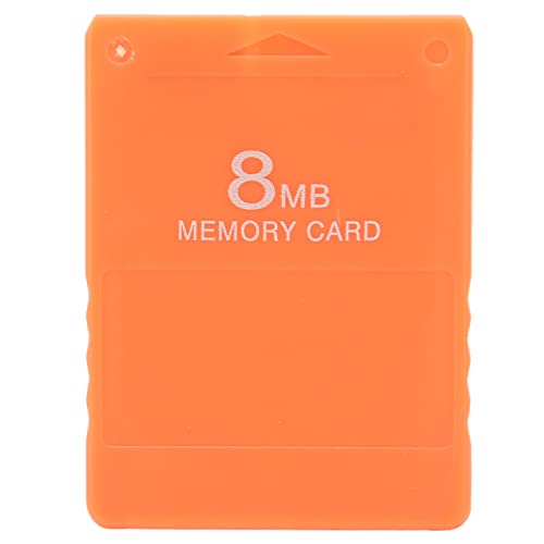 Speicherkarte für PS2, 8 MB Hochgeschwindigkeits-Spielspeicherkarte Plug-and-Play FMCB1.966 Spielezubehör für Sony Playstation 2 PS2-Spielekonsole(Orange) von ciciglow