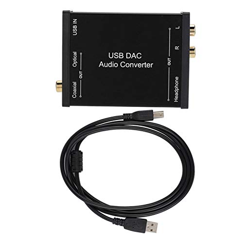 USB-Audio-Soundkarte, GV-023 USB-DAC-Audiokonverter mit Koaxialem/optischem/Stereo-Ausgang USB-Soundkarten-Adapter Digital zu Analog von ciciglow