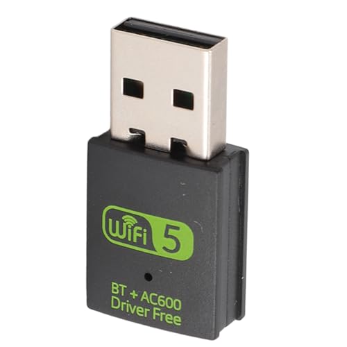 USB-Bluetooth-WLAN-Adapter, 2,4 G 5 G Dual-Frequenz-Wireless-Netzwerk-Dongle-Adapter 600 Mbit/s BT4.2 USB-Nano-WLAN-Sender, Unterstützt AP-Modus von ciciglow