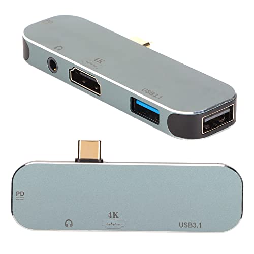 USB C Hub, 10 Gbps USB C Adapter 100W Typ C Hub PD Ladeanschluss Hot Plug Funktion 4K 60Hz für Android für Win für OS X von ciciglow