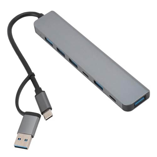 USB-C-Hub, 7-in-1-Typ-C-auf-5xUSB+2xTyp-C-Adapter, USB-C-Splitter für Telefone, Computer, Tablets, Laptops von ciciglow