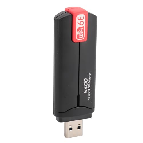 USB-WLAN-Dongle, 5400 Mbit/s Plug-and-Play, Zuverlässiger USB3.0-Wireless-Netzwerkadapter, Kompakt für Laptop von ciciglow