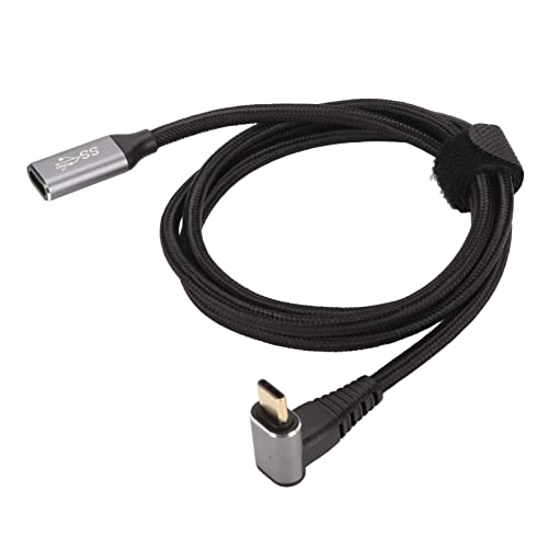USB auf USB C Kabel 90 Grad, PD100W Typ C 3.1 Stecker auf Buchse Schnellladekabel 4K 60Hz 10Gbps Rechtwinkliges USB C Verlängerungskabel für Steam Deck (100cm) von ciciglow