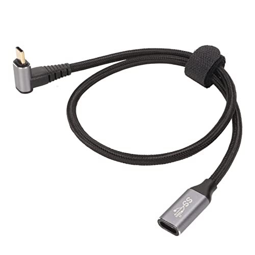 USB auf USB C Kabel 90 Grad, PD100W Typ C 3.1 Stecker auf Buchse Schnellladekabel 4K 60Hz 10Gbps Rechtwinkliges USB C Verlängerungskabel für Steam Deck (50cm) von ciciglow