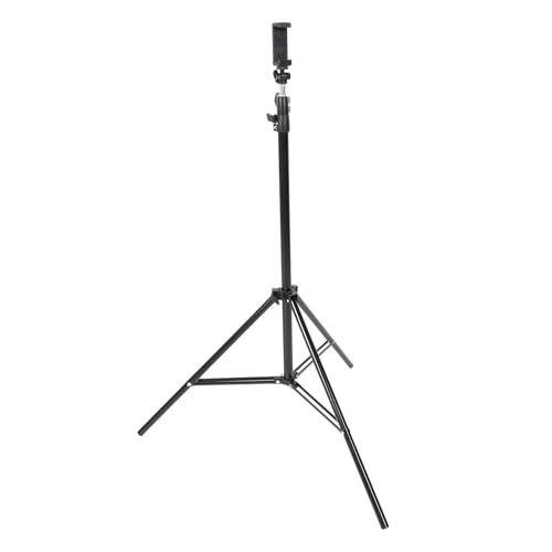 Verstellbares Lichtstativ mit Kugelkopf-Telefonhalter, Fotoständer für Studio, Live-Übertragung, 2 M Höhe, Universelle Schraubschnittstelle von ciciglow