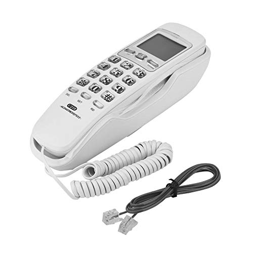 Wandtelefon, Wandtelefone Festnetz-Kabel-Wandtelefon mit Anrufanzeige/Wahlwiederholung mit Einer Taste für Büro, Hotel, Zuhause, Badezimmer (weiß) von ciciglow