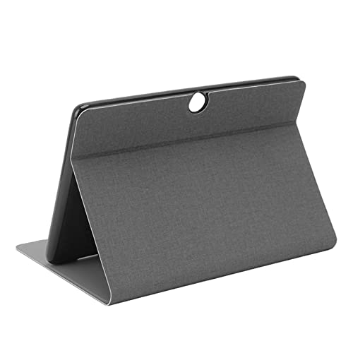 ciciglow 10,1-Zoll-Tablet-Hülle, Ultradünne Tragbare Tablet-Schutzhülle für Smile X Tablet, Verschleißfeste Weiche Ledertasche mit Multifunktionalem Ständer (Grau) von ciciglow