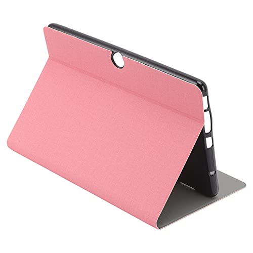 ciciglow 10,1-Zoll-Tablet-Hülle, Ultradünne Tragbare Tablet-Schutzhülle für Smile X Tablet, Verschleißfeste Weiche Ledertasche mit Multifunktionalem Ständer (Rosa) von ciciglow