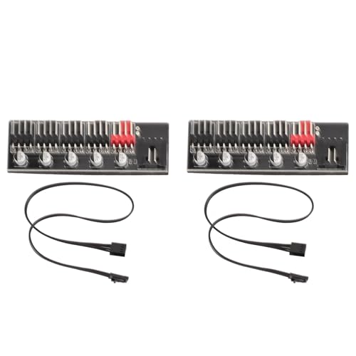 ciciglow 12 V 4-poliger 5-Wege-PC-Gehäuse-Lüfter-Hub, PWM-Lüfter-Hub-Controller mit 3-poligem und 4-poligem Kabel, Platzsparender CPU-Kühl-Hub für Motherboard, Kompaktes Design ciciglow 12 V 4-poliger 5-Wege-PC-Gehäuse-Lüfter-Hub, PWM-Lüfter-Hub-Controller mit 3-poligem und 4-poligem Kabel, Platzsparender CPU-Kühl-Hub für Motherboard, Kompaktes Design von ciciglow