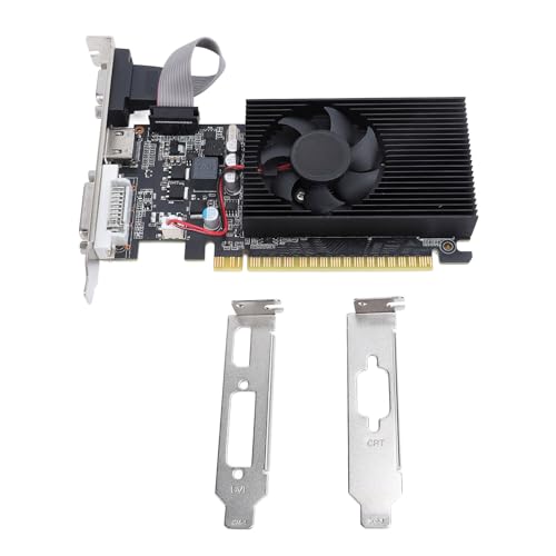 ciciglow 2 GB DDR3 64-Bit-PC-Grafikkarte mit HD-Multimedia-Schnittstelle, DVI-VGA-Anschluss, PCIe X16-Unterstützung 2K für Fermi-Architektur von ciciglow