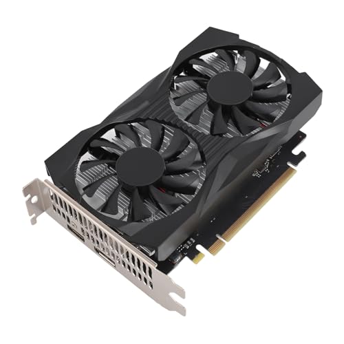ciciglow 4 GB GDDR5 128-Bit-Grafikkarte, Einfach zu Installierende GTX1650-Grafikkarte, Effizienter Doppellüfter für den Desktop von ciciglow