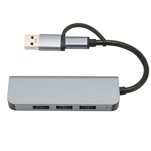 ciciglow 4-in-1-USB3.0-Hub, 4 USB-Anschlüsse USB C auf USB 3.0-Hub USB-Splitter USB-C-Hub-Extender USB-C-Dongle für Windows für Linux für Chrome OS von ciciglow