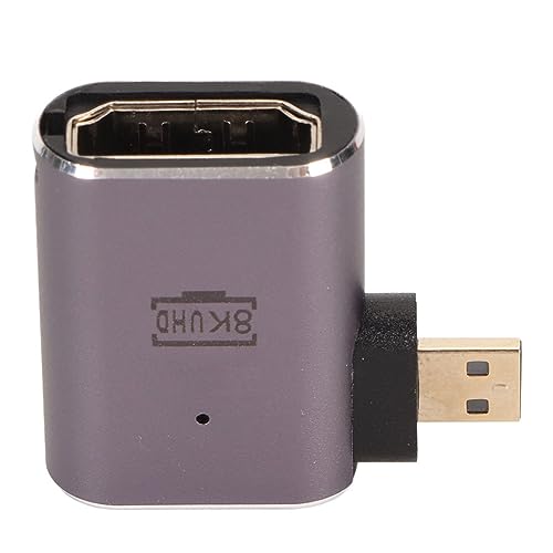ciciglow 8K Rechtwinkliger -Stecker auf -Buchse-Adapter mit Aluminiumlegierungsmaterial, Flüssig und Klar, Kompakt und Tragbar für Laptops, Camcorder, Kameras,4, DSLR, Tablets ciciglow 8K Rechtwinkliger -Stecker auf -Buchse-Adapter mit Aluminiumlegierungsmaterial, Flüssig und Klar, Kompakt und Tragbar für Laptops, Camcorder, Kameras,4, DSLR, Tablets von ciciglow