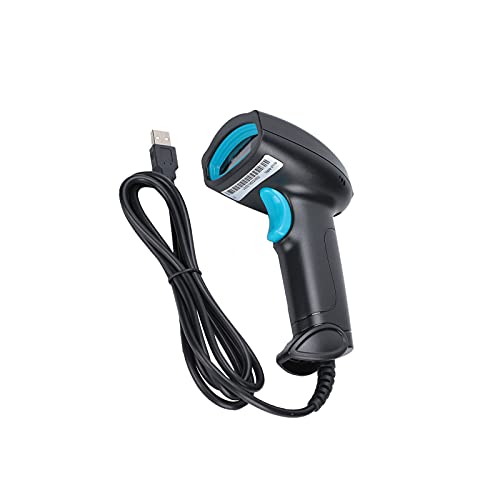 ciciglow Barcode-Scanner, 1D/2D-QR-Barcode-Lesegerät, 360°-Lese-Barcode, USB-Kabel, Sturzfest, für Kassensysteme, Geschäfte, Supermärkte, Lager(Schwarz und blau) von ciciglow