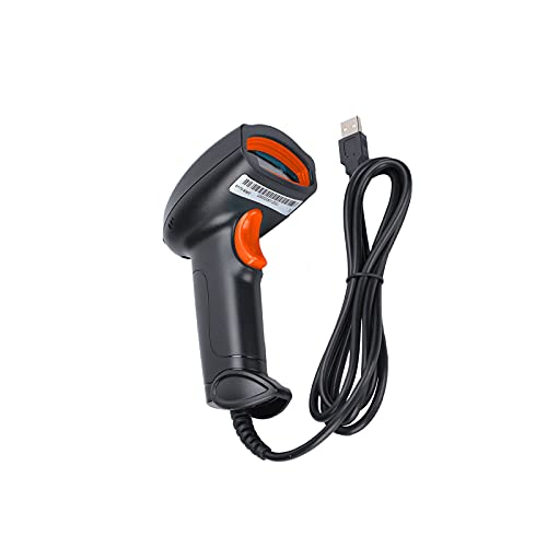 ciciglow Barcode-Scanner, 1D/2D-QR-Barcode-Lesegerät, 360°-Lese-Barcode, USB-Kabel, Sturzfest, für Kassensysteme, Geschäfte, Supermärkte, Lager(Schwarzorange) von ciciglow