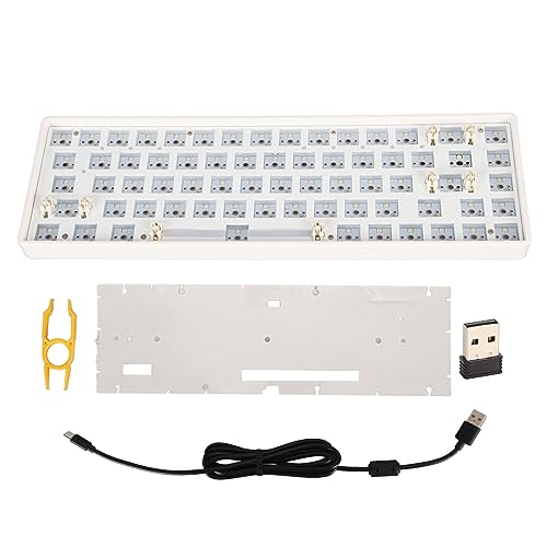 ciciglow Benutzerdefiniertes Mechanisches Gaming-Tastatur-Kit, 65% 68 Tasten DIY Modulare Tastatur, Hotswap, Unterstützt Bluetooth 5.0/USB-C Kabelgebunden/2,4 GHz Kabellos, Individuelles von ciciglow