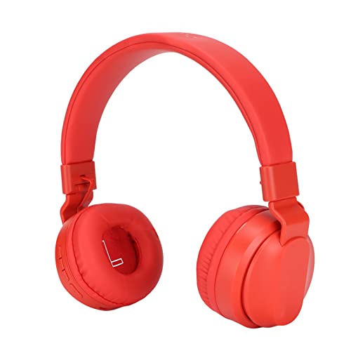 ciciglow Bluetooth-Headset, 3,5-mm-Audiobuchse Over-Ear-Kopfhörer für Kinder Eingebautes Mikrofon für Freisprechanrufe für Smartphones, Tablets Usw.(rot) von ciciglow