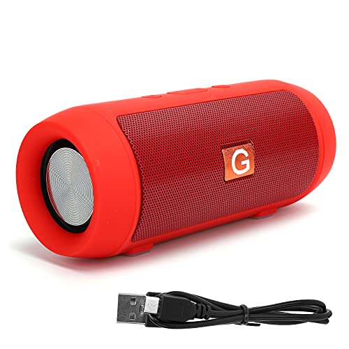ciciglow Bluetooth-Lautsprecher, Drahtloser Bluetooth 4.2-Lautsprecher Tragbarer Solarbetriebener Subwoofer-Audio-Lautsprecher-Unterstützung FM(rot) von ciciglow