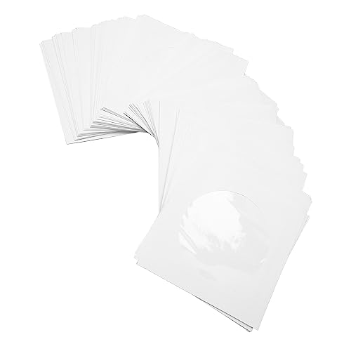 ciciglow CD-DVD-Hüllen, 100 Stück, DVD-CD-Medien, Papierhüllen, Staubdichte, Wiederverwendbare Disc-Hüllen mit Transparenter Fensterverschlussklappe für 8-cm-Discs ciciglow CD-DVD-Hüllen, 100 Stück, DVD-CD-Medien, Papierhüllen, Staubdichte, Wiederverwendbare Disc-Hüllen mit Transparenter Fensterverschlussklappe für 8-cm-Discs von ciciglow