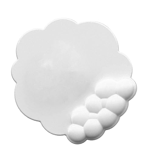 ciciglow Cloud-Mauspad, Handgelenkstütze, Ergonomisches Gaming-Mauspad, Tragbar, Bequem, rutschfeste Unterseite für Computer, Laptop, PC, Gaming (White) von ciciglow