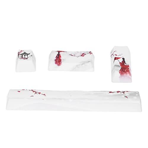 ciciglow Custom Keycaps,4Pcs DIY Keycaps Kit Winter Snow Plum Pattern Universal Mechanische Tastatur Ersatzzubehör ciciglow Custom Keycaps,4Pcs DIY Keycaps Kit Winter Snow Plum Pattern Universal Mechanische Tastatur Ersatzzubehör von ciciglow