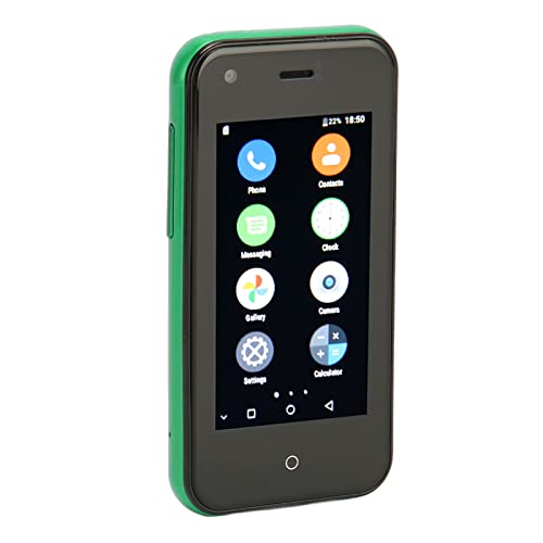 ciciglow D18 3G -Smartphone, 2,5 Zoll 1 GB RAM 8 GB ROM Quad-Core-Handy, 0,3 MP Front- und 2 MP Rückkamera, 700 MAh Akku, Dual-SIM-WLAN-Handy für (Frisches Grün) von ciciglow