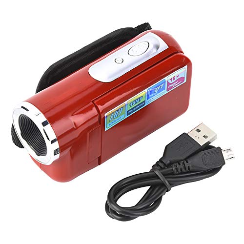 ciciglow Digitale Videokamera, 1080P 16X HD Digital-Videokamera, Camcorder, Vlogging-Kamera mit 2-Zoll-TFT-LCD-Bildschirm für Kinder/Anfänger/Kinder/Jugendliche/Studenten/das Geschenk für ältere(rot) von ciciglow