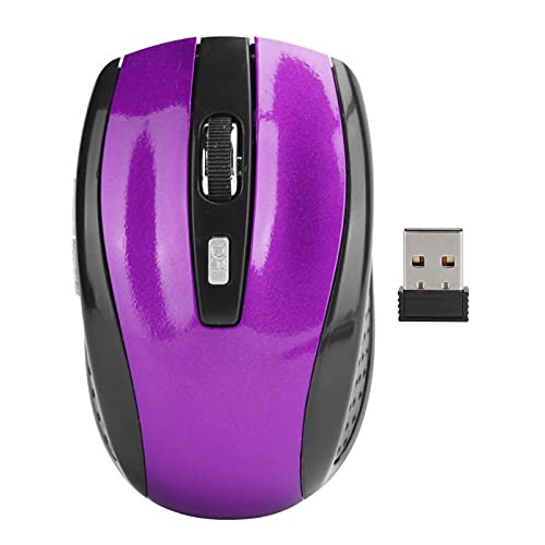 ciciglow Drahtlose Maus, Silent Mouse 2.4G Tragbare Mobile Optische Maus mit USB-Empfänger Einstellbare DPI für Gaming-Zubehör für Notebooks(lila) von ciciglow